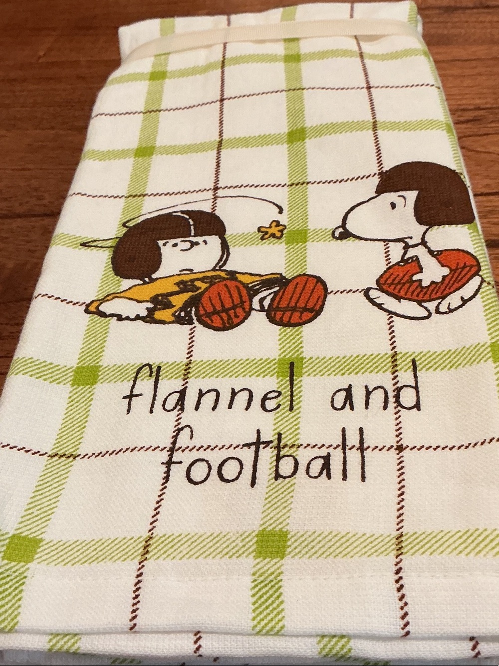 Peanuts x Rae Dunn “flannel and football” Kitchen Towels - Set of 2